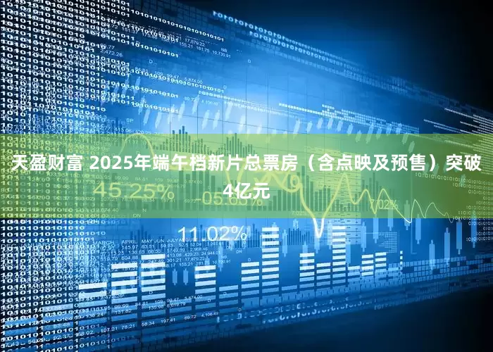天盈财富 2025年端午档新片总票房（含点映及预售）突破4亿元